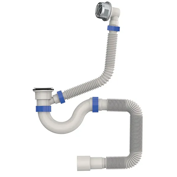 Сифон для ванни Mixxus SV-03-A 1 1/2" прямоточний з пластиковим випуском та переливом (MI8200)