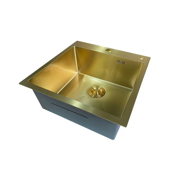 Мийка Mixxus MH5050 Micro Decor Brushed Gold (3.0/0.8) з нерж. сталі (колір матове золото) (MI8214)