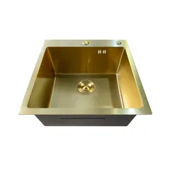 Мийка Mixxus MH5050 Micro Decor Brushed Gold (3.0/0.8) з нерж. сталі (колір матове золото) (MI8214)