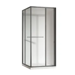 Душова кабіна без піддону Koer SR SC09-90x90x200-R-TR-07 прозоре скло Easy Clean 6мм Графіт (KR5772)
