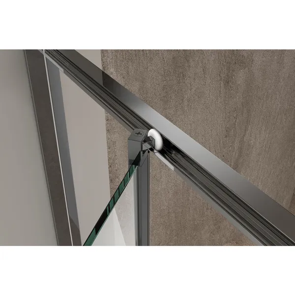Душова кабіна без піддону Koer SR SC09-90x90x200-R-TR-07 прозоре скло Easy Clean 6мм Графіт (KR5772)