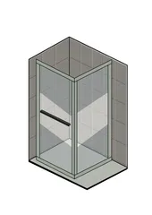 Душова кабіна без піддону Koer SR SC09-90x90x200-R-TR-07 прозоре скло Easy Clean 6мм Графіт (KR5772)