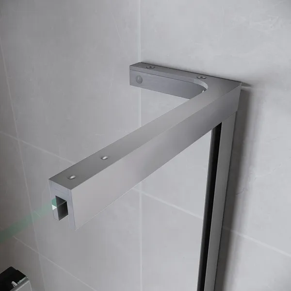 Двері у нішу Walk-In розсувні Koer SR SD07-120x200-R-TR-01 прозоре скло Easy Clean 8мм Хром (KR5773)