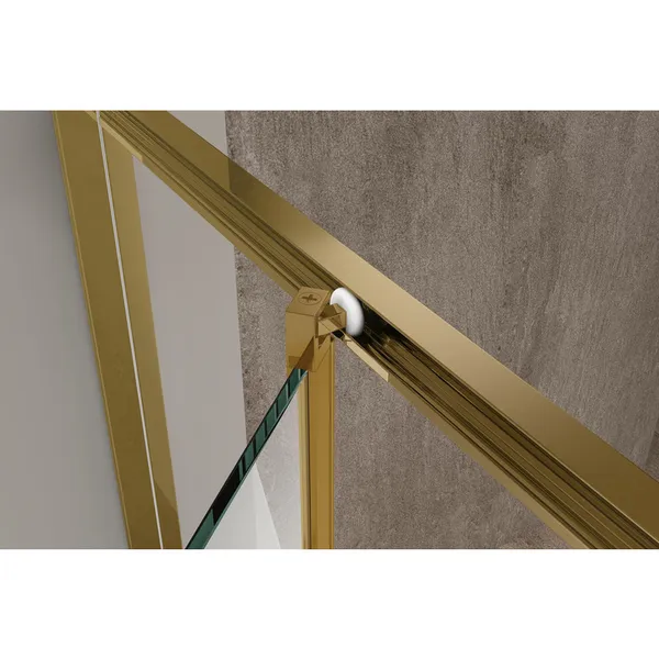 Душова кабіна без піддону Koer SR SC09-90x90x200-R-TR-12 прозоре скло Easy Clean 6мм Матове золото (KR5771)