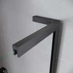 Двері у нішу Walk-In розсувні Koer SR SD07-120x200-R-TR-07 прозоре скло Easy Clean 8мм Графіт (KR5775)