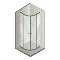 Душова кабіна без піддону Koer SR SC04-90x90x195-TR-02 прозоре скло Easy Clean 5мм SS Color (KR5682)