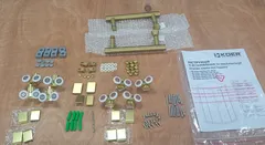 Душова кабіна без піддону Koer SR SC04-90x90x195-TR-12 прозоре скло Easy Clean 5мм Матове золото (KR5681)