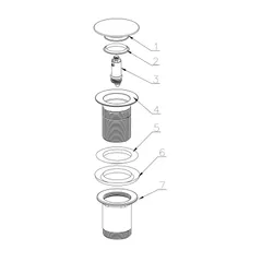 Донний клапан для раковини Koer PW-08-03 1 1/4''  без переливу автоматичнийСLICK-СLACK (Колір білий) (KR5787)
