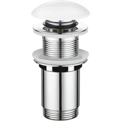 Донний клапан для раковини Koer PW-08-11 1 1/4''  без переливу автоматичний СLICK-СLACK (Біла керам.накл) (KR5788)