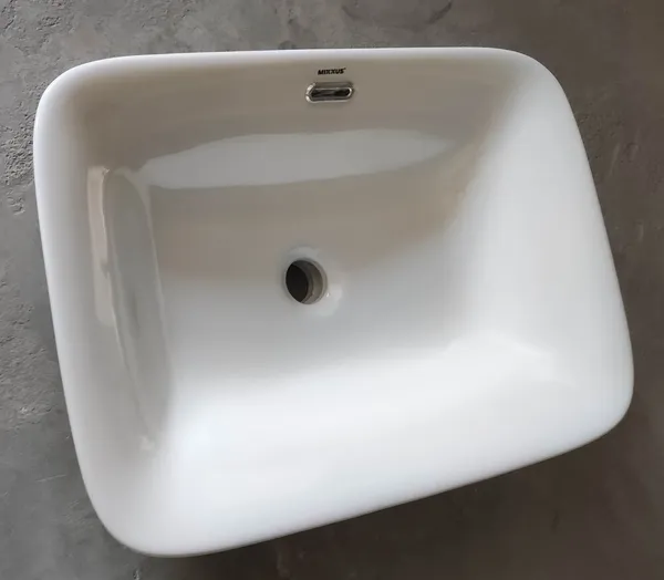 Раковина врізна на стільницю Mixxus Premium STYLE-1601 590х420х180mm з переливом (MP6570)