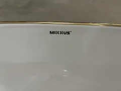 Раковина накладна Mixxus Premium ELLIPSE-0105 EDGE GOLD 600х400х150mm (MP6564)
