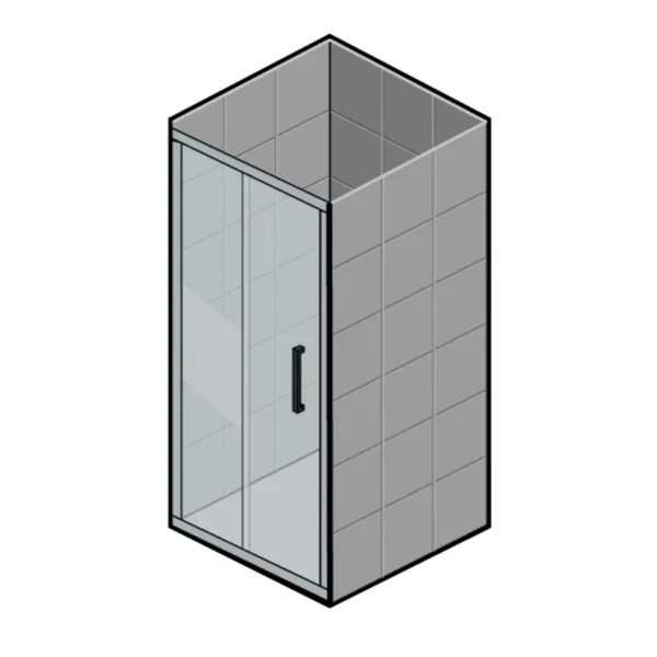 Двері в нішу Koer SR SD01-140x200-TR-01 прозоре скло Easy Clean 8мм, хром (KR5380)