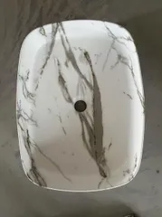 Раковина накладна Mixxus Premium BEVEL-0102 MARBLE 495х370х135mm (MP6519)