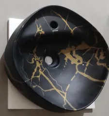 Раковина накладна MIXXUS PREMIUM WAVE-0201 MARBLE 430х430х150mm з отвором під змішувач (MP6536)
