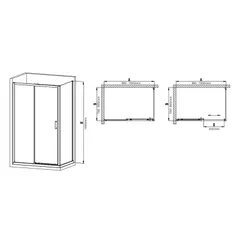 Душова кабіна без піддону Mixxus Premium DIVERSE SC03-100x80x195-TR Chrome прозоре скло 6мм (MI6865)