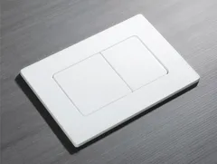 Панель змиву Koer KT-0602-03 240x160x10mm пластикова, кнопка квадратна (колір білий) (KR5180)