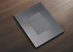 Панель змиву Koer KT-0607-07 157x198x10mm пластикова, кнопка квадратна (колір графіт) (KR5345)