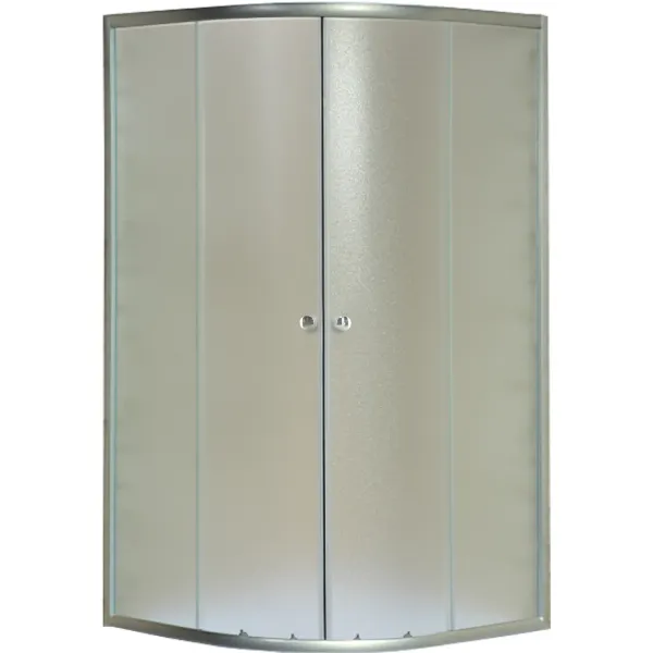 Душова кабіна з низьким піддоном Mixxus PLAIN SCT02-100x100x195-FB SATIN матове скло 4мм (MI6897)