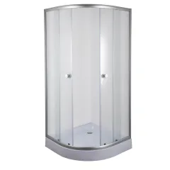 Душова кабіна з низьким піддоном Mixxus PLAIN SCT02-100x100x195-FB SATIN матове скло 4мм (MI6897)
