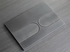Панель змиву Koer KT-0604-07 240x160x10mm пластикова, кнопка закруглена (колір графіт) (KR5325)
