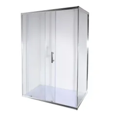 Душова кабіна без піддону Mixxus HARD SC01-100x80x185-TR CHROME прозоре скло 5мм (MI6911)