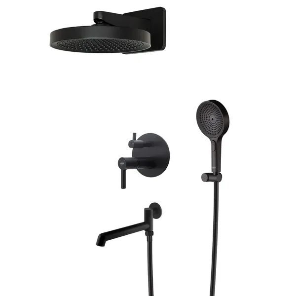 Вбудована душова система Koer KB-66029-05 3 функції Колір чорний (KR5492)