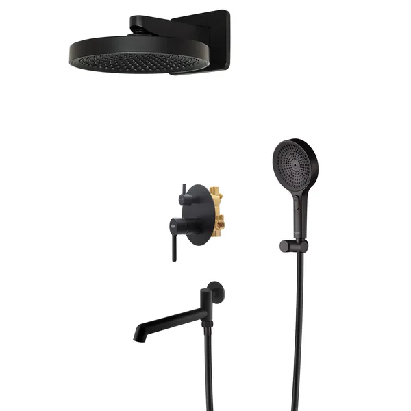Вбудована душова система Koer KB-66029-05 3 функції Колір чорний (KR5492)