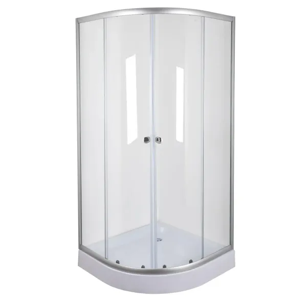 Душова кабіна без піддону Mixxus PLAIN SC01-90x90x185-TR CHROME прозоре скло 4мм (MI6899)