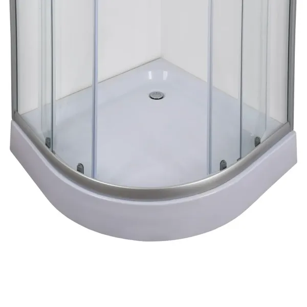 Душова кабіна без піддону Mixxus PLAIN SC01-90x90x185-TR CHROME прозоре скло 4мм (MI6899)
