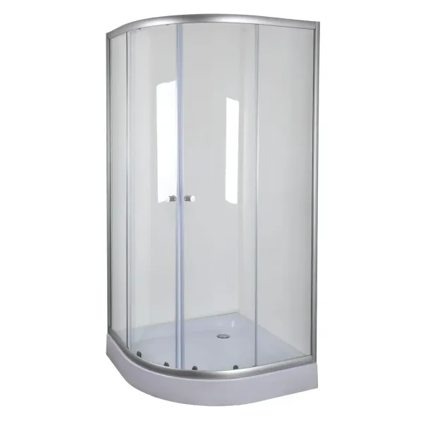 Душова кабіна без піддону Mixxus PLAIN SC01-90x90x185-TR CHROME прозоре скло 4мм (MI6899)