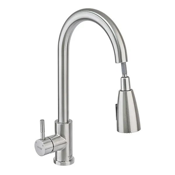 Кухонний змішувач з висувною лійкою Mixxus SUS 014-B (SS0023)