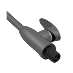 Змішувач для кухні Plamix CEZAR-011-B SET Graphite з підведенням (PM0695)