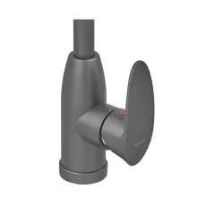 Змішувач для кухні Plamix CEZAR-011-B SET Graphite з підведенням (PM0695)