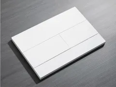 Панель змиву Koer KT-0603-03 240x160x10mm пластикова, кнопка лінійна (колір білий) (KR5318)