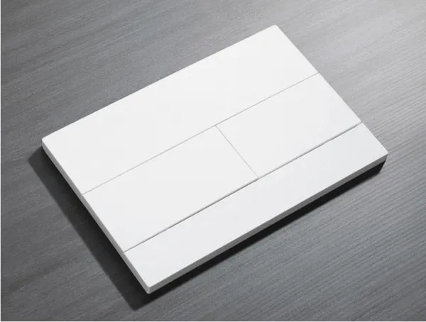Панель змиву Koer KT-0603-03 240x160x10mm пластикова, кнопка лінійна (колір білий) (KR5318)