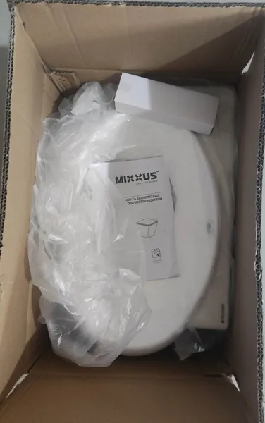 Раковина підвісна Mixxus Premium DIVERSE-1201-R 400х215х140mm з отвором під змішувач та переливом (MP6506)