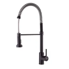 Змішувач для кухні з виливом пружина Mixxus Premium SPRING 017 BLACK (MI6951)