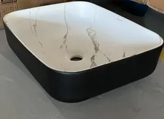 Раковина накладна MIXXUS PREMIUM DIVERSE-0110 MARBLE-BLACK 500х390х130mm (MP6517)