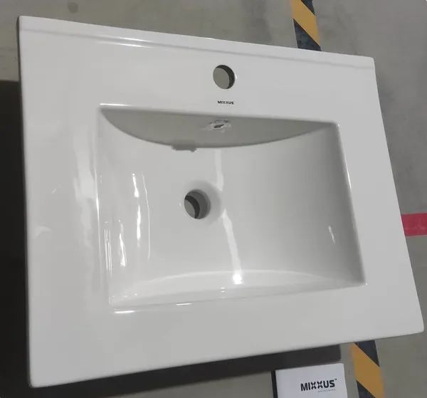 Раковина меблева Mixxus Premium CUBIC-1501 610х460х170mm з отвором під змішувач та переливом (MP6495)