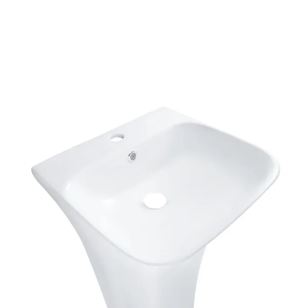 Раковина моноблок Mixxus BEVEL-1101 з отвором під змішувач та переливом 450х435х835mm (MI6697)