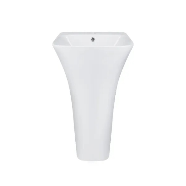 Раковина моноблок Mixxus BEVEL-1101 з отвором під змішувач та переливом 450х435х835mm (MI6697)