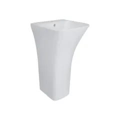 Раковина моноблок Mixxus BEVEL-1101 з отвором під змішувач та переливом 450х435х835mm (MI6697)