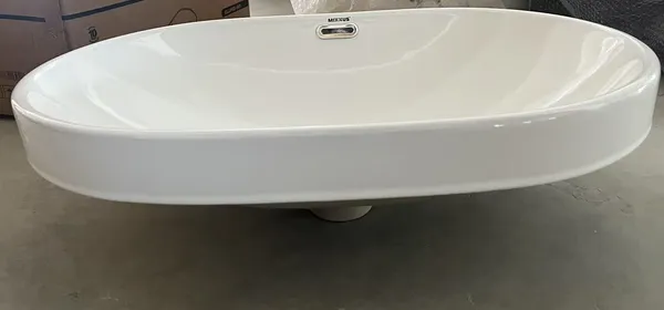 Раковина врізна на стільницю Mixxus Premium ELLIPSE-1601 600х400х190mm з переливом (MP6569)