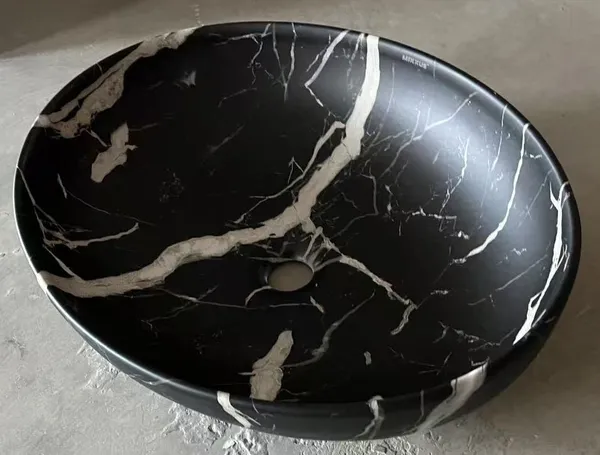 Раковина накладна Mixxus Premium ELLIPSE-0102 MARBLE 515х400х130mm (MP6552)