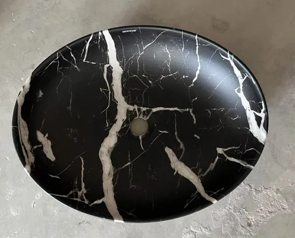 Раковина накладна Mixxus Premium ELLIPSE-0102 MARBLE 515х400х130mm (MP6552)