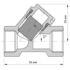 Фільтр грубої очистки 1/2" KOER KR.F01 (KR0105)