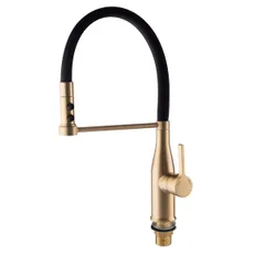 Змішувач для кухні Mixxus Premium Summer 017 BRUSHED GOLD REFL.BLACK (MI6964)