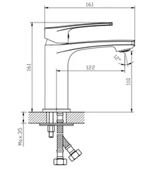 Змішувач для умивальника Haiba Troya 001 (HB9659)