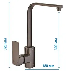 Змішувач для кухні Haiba Kubus 017 Graphite (HB4008)