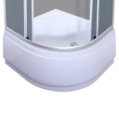 Душова кабіна з високим піддоном Mixxus PLAIN SCT01-90x90x195-GR SATIN сіре тоноване скло 4мм (MI6895)